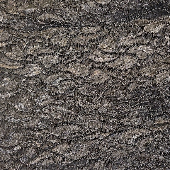 Black‎ Lace Short Sleeve Peplum Leotard Bow Back Women's Top NwT ,M - Picture 3 of 10